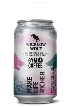 Wicklow Wolf x Gym Plus Coffee Make Life Richer Can Mockup 2025