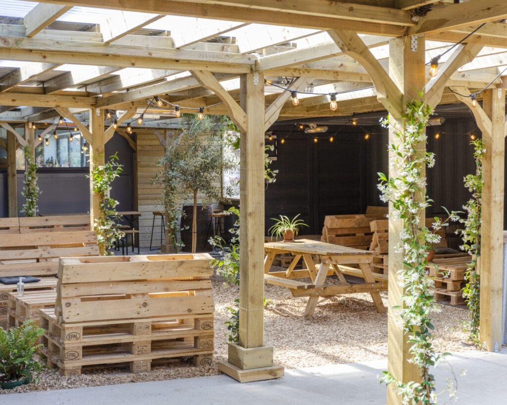 Outdoor Seating Area at the Wicklow Wolf Taproom