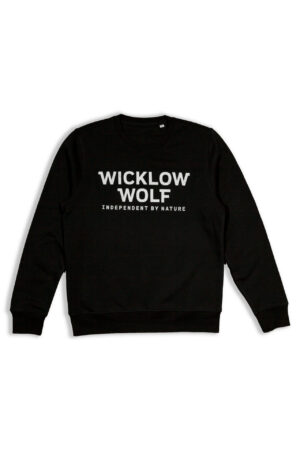 Wicklow Wolf Black Crewneck Front