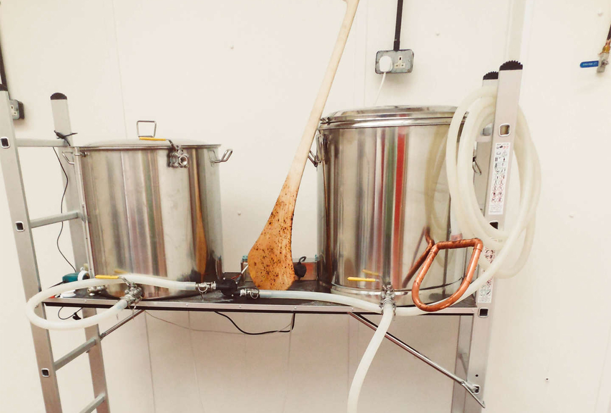 Image of our old brewery in Bray, Circa 2014 - fermentation and mash vessels